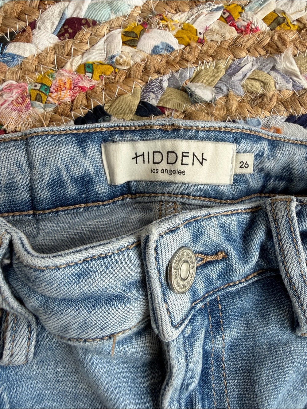 HIDDEN Los Angeles High-Rise Light Blue Denim Jeans